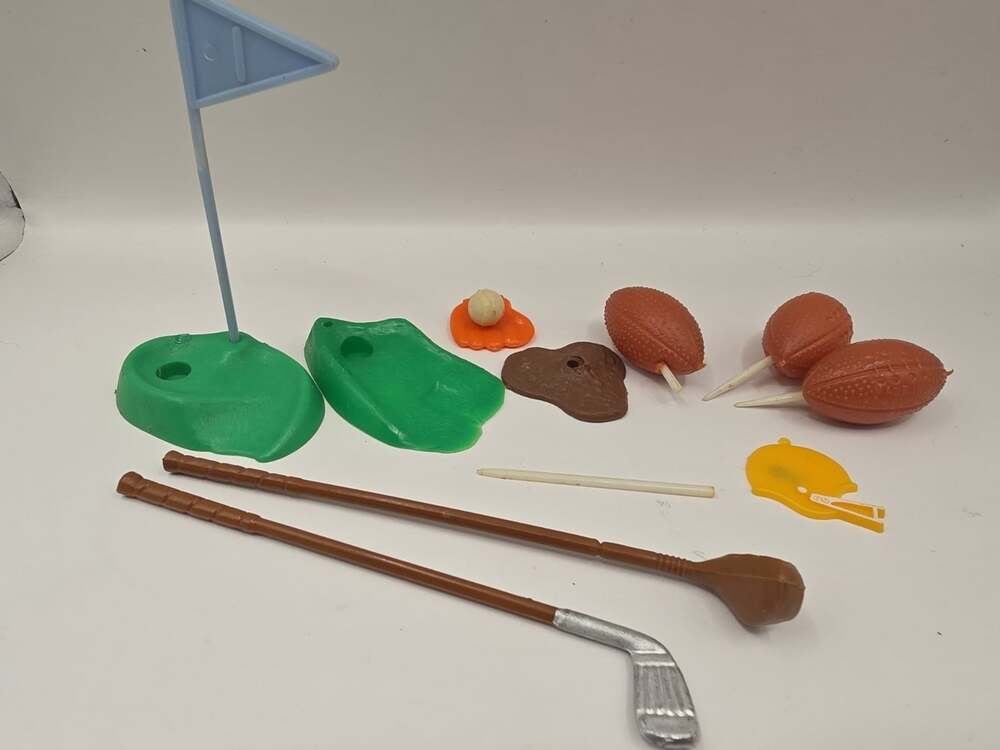 Vintage 60s 70s Wilton Sports Cake Toppers Golf Football